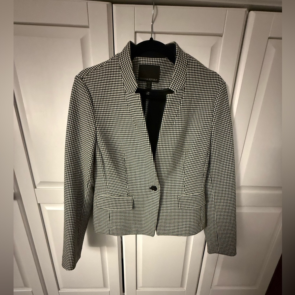 Banana Republic Black and White Blazer Tailored Jacket